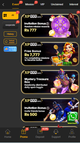 Xp777 Game APK New Version Bonuses